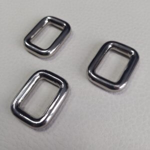 Ring (rectangular shape) – Italy, nickel color, 20mm