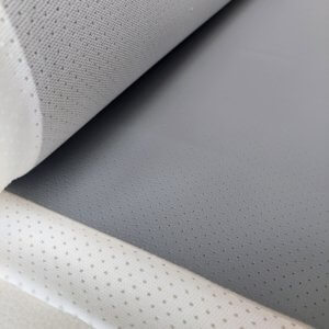 Dirbtinė automobilinė perforuota oda - Pilka, 1,3mm
