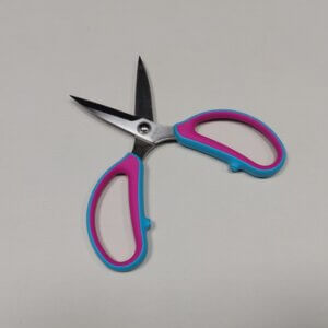 High quality very sharp scissors for leather, blue/purple, 20cm