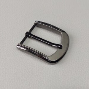 Belt buckle - 40mm, brushed nickel/black nickel color