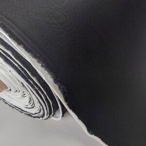 Material for car seat with foam "Volkswagen" – black with small texture