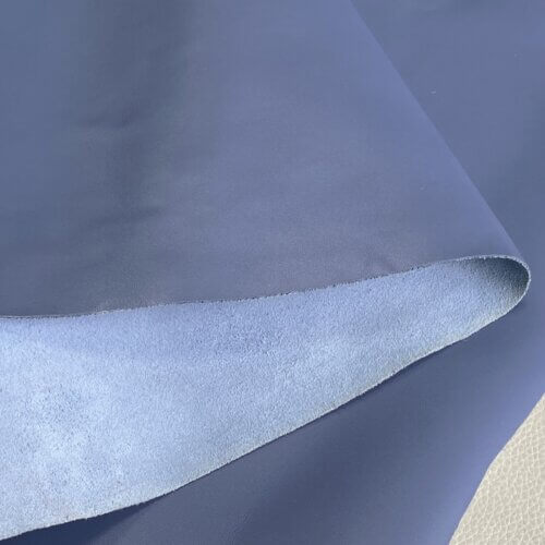 Haberdashery/shoes leather - blue, soft, plain surface, 1,4mm - Image 3