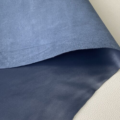 Haberdashery/shoes leather - dark blue, soft, plain surface, 1,3-1,4mm - Image 2