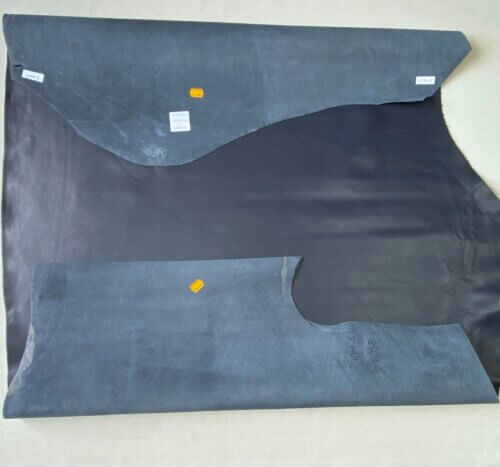 Haberdashery/shoes leather - dark blue, soft, light shiny 1,4mm - Image 2