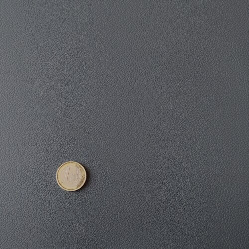 Automotive artificial leather - Dark gray/anthracite, small texture, 0,9mm - Image 2