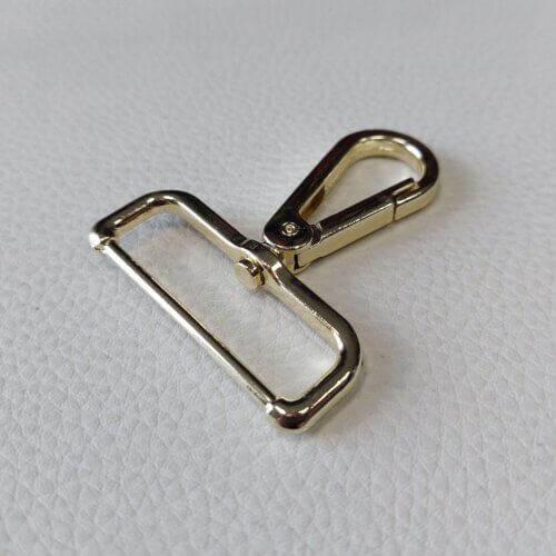 Snap hook – Italy, thicker, 40mm, light gold - Image 2