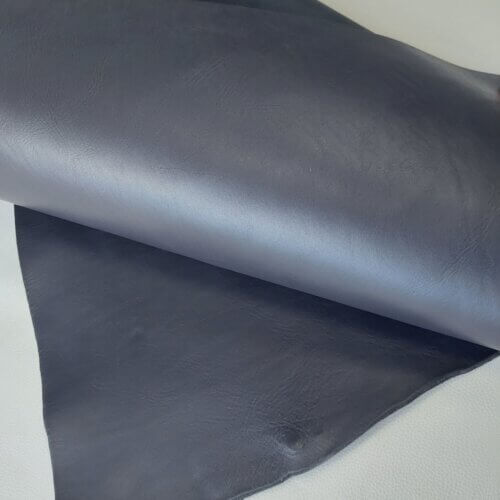 Vegetable tanned leather for belt – Dark blue, soft, 3,4mm, 132dm2 - Image 2