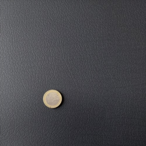 Dirbtinė oda "VW" - juoda, stambios faktūros, 1mm - Image 2
