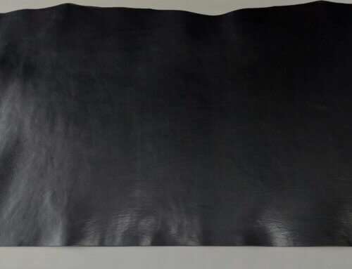 Vegetable tanned leather for belt – black, soft, natural face, 3,0-3,5mm - Image 4