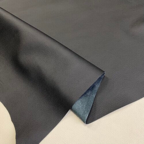 Automotive leather "Parigi" - black, "Mercedes" pattern, 1,2mm - Image 2