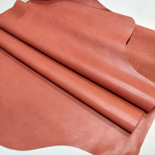 Haberdashery leather - Brown, aged effect, soft, 1,7mm, 125dm2 - Image 2