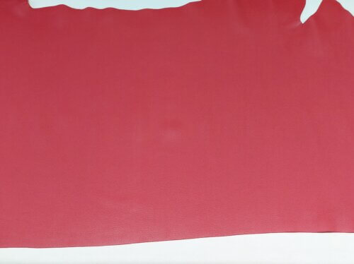 Haberdashery leather - Red, texture "Dollaro", medium firmness, 1,6-1,8mm - Image 4