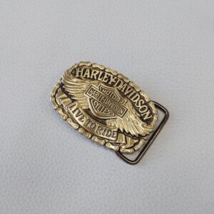 Belt buckle "Harley-Davidson" - Italy, 40mm, brass