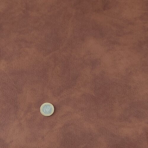 Dirbtinė oda "Vintage" - Rudai marga, su faktūra, 1,1mm - Image 2