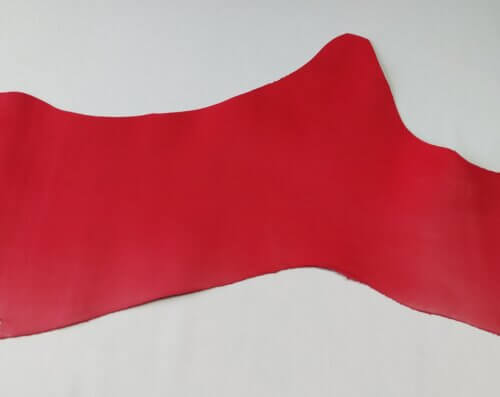 Vegetable tanned leather - red, rigid, "Polos" 1,8-2,0mm, 200x40/50cm - Image 3