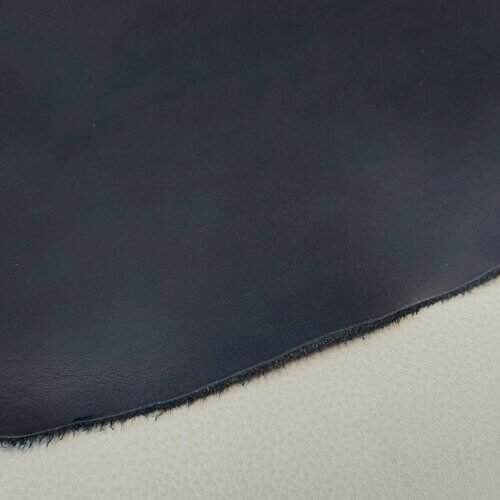 Vegetable tanned leather - Dark blue, medium rigid, "Polos" 2,0mm, 180x45cm - Image 4