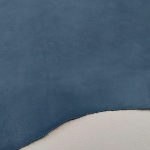 Vegetable tanned leather - Blue, medium rigid, "Polos" 1,8mm, 137x40cm - Image 3