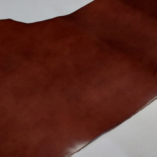 Vegetable tanned leather - Brown, soft, "Polos" 1,2-1,4mm, 190x35cm - Image 4