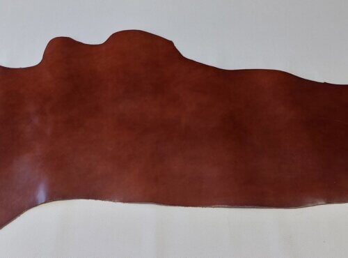 Vegetable tanned leather - Brown, soft, "Polos" 1,2-1,4mm, 190x35cm - Image 3