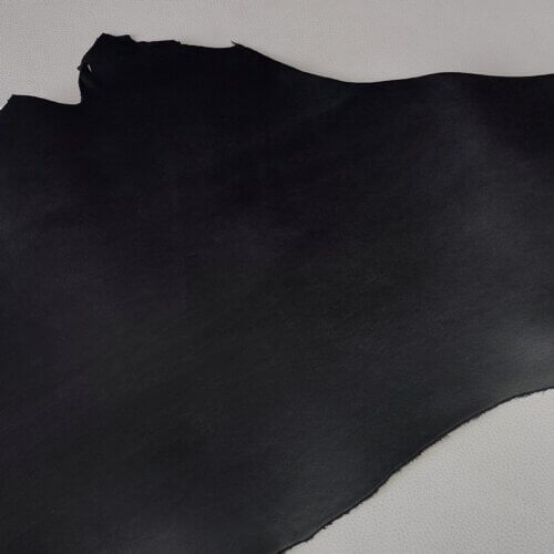 Vegetable tanned leather - Black, soft, "Polos" 2,0mm, 200x40cm - Image 4