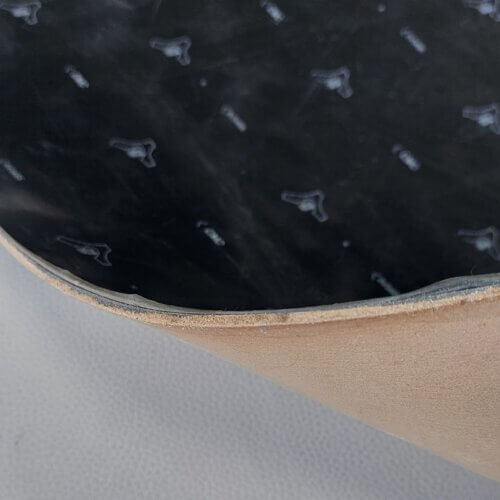 Leather for sole - vegetable tanned, black, 3,8-4,0mm, 76x65cm - Image 4
