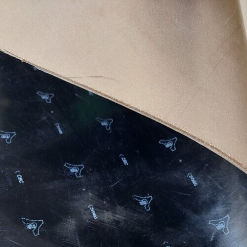 Leather for sole - vegetable tanned, black, 3,8-4,0mm, 76x65cm - Image 2