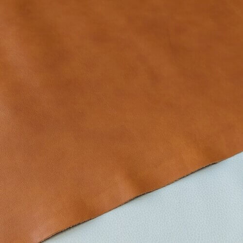 Haberdashery/upholstery leather – Brown, small texture, soft, 1,1mm, 165x77cm - Image 3