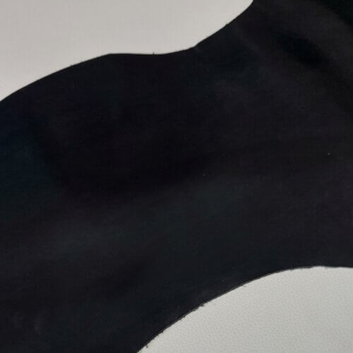 Vegetable tanned leather - Black, soft, "Polos" 1,3mm, 210x38cm - Image 4