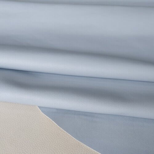 Haberdashery/upholstery leather – Light blue, small texture, soft, 1,4mm, 183dm2 - Image 4