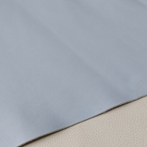 Haberdashery/upholstery leather – Light blue, small texture, soft, 1,4mm, 183dm2 - Image 3
