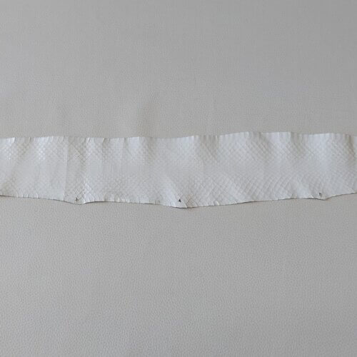 Exotic leather (snake) - White, 0,8mm, 80x8cm - Image 3
