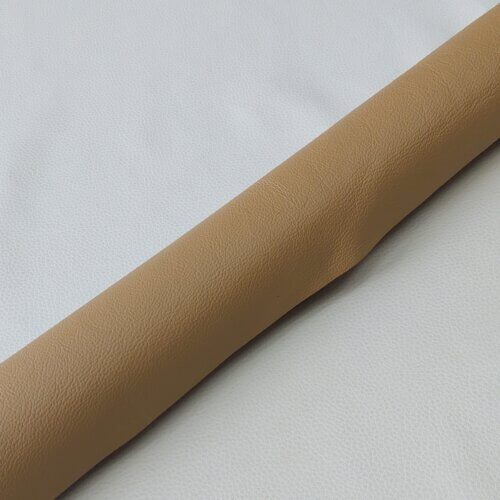 Automotive leather - Yellow/Brown, small texture, soft, 1,4-1,5mm, 152x115cm - Image 3