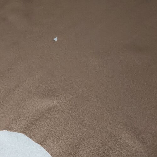 Automotive leather - Cappuccino color, with texture, soft, 1,2-1,3mm, 110x105cm, small defect! - Image 3