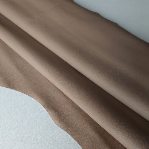 Automotive leather - Cappuccino color, with texture, soft, 1,2-1,3mm, 110x105cm, small defect! - Image 2