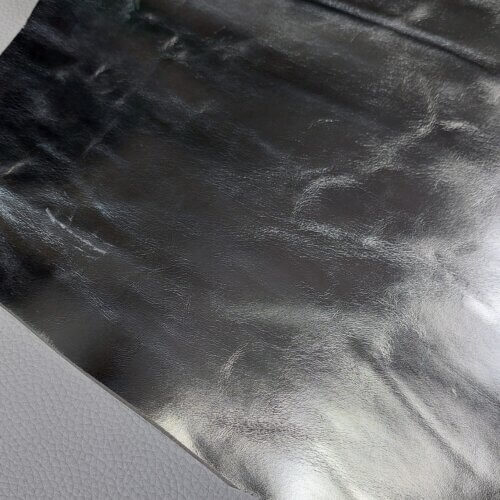 Galanterinė oda - Sidabrinė spalva, minkšta, lygi, 1,2mm, 90x90cm - Image 3