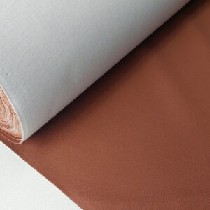 Artificial leather  – Brown, with texture, 1,0mm