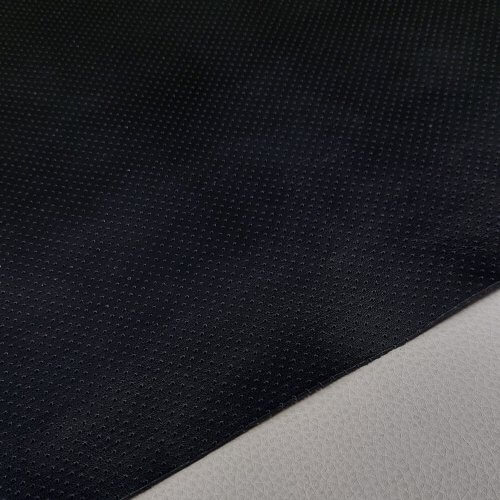 Natural leather - Black, perforated MK3, soft, shiny, 1,2mm, 130x90cm - Image 3