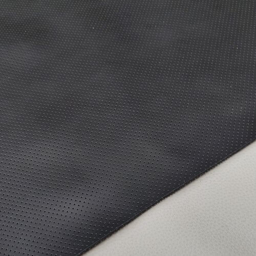 Natural leather - Dark gray, perforated MK3, soft, shiny, 1,2mm, 165x70cm - Image 3