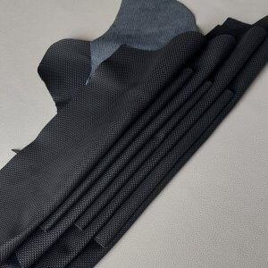 Scraps (automotive leather, semi perforated R-1 MIX) 1kg - Nr.4995