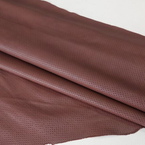 Natural leather - Brown, soft, perforated E759, 1,6mm - Image 2