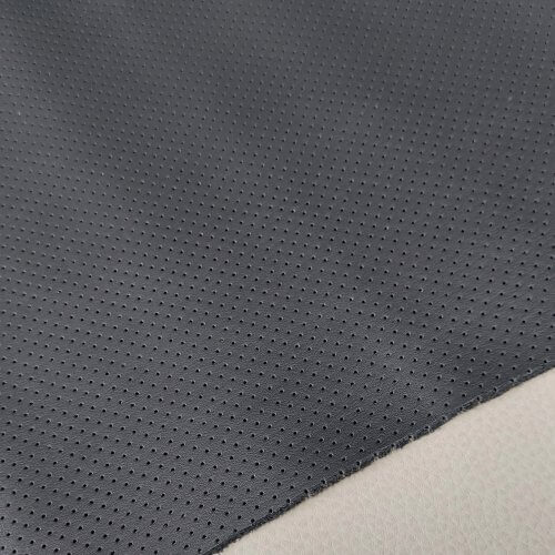 Natūrali oda - Tamsiai pilka, perforuota MK3, minkšta, 1,3mm, 175x85cm - Image 3