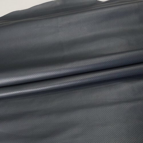 Natūrali oda - Tamsiai pilka, perforuota MK3, minkšta, 1,3mm, 175x85cm - Image 2