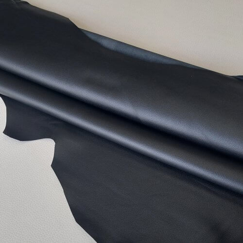 Haberdashery/Clothing leather - Black, soft, smooth, 0,9-1,0mm - Image 2