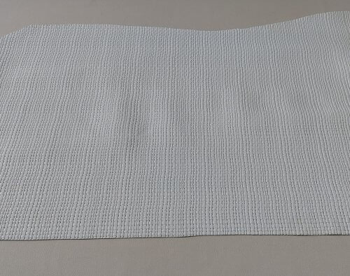 Haberdashery leather – White, rigid, braided pattern, 2,2-2,4mm, 130x70cm - Image 3