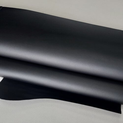 Haberdashery leather – Black, smooth, rigid, 1,5mm - Image 2